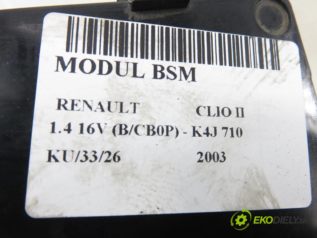 RENAULT CLIO II (BB_, CB_) HB 2003 72,00 1.4 16V (B/CB0P) - K4J 710 1390,00 MODUL BSM P8200234045