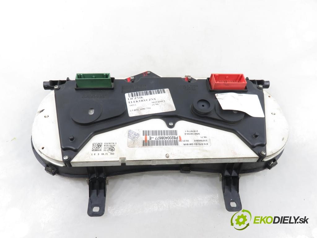 OPEL MOVANO Platforma / podwoyie (X70) FURGON 2004 0,00 2.5 DTi - G9U 754 2464,00 prístrojovka elektrický P8200408677E