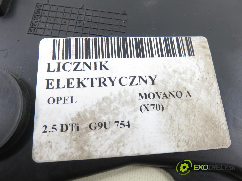 OPEL MOVANO Platforma / podwoyie (X70) FURGON 2004 0,00 2.5 DTi - G9U 754 2464,00 prístrojovka elektrický P8200408677E