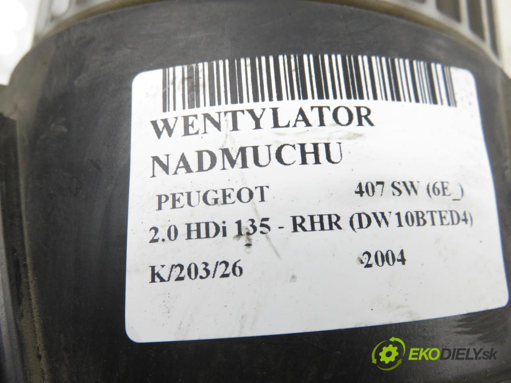 PEUGEOT 407 SW (6E_) KOMBI 2004 100,00 2.0 HDi 135 - RHR 1997,00 ventilátor větráku 4PUH18456AF ; 6441S3 ; 7737080501AF