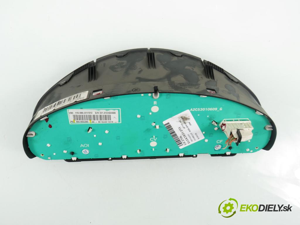 PEUGEOT 407 SW (6E_) KOMBI 2004 100,00 2.0 HDi 135 - RHR 1997,00 prístrojovka elektrický 9651855380