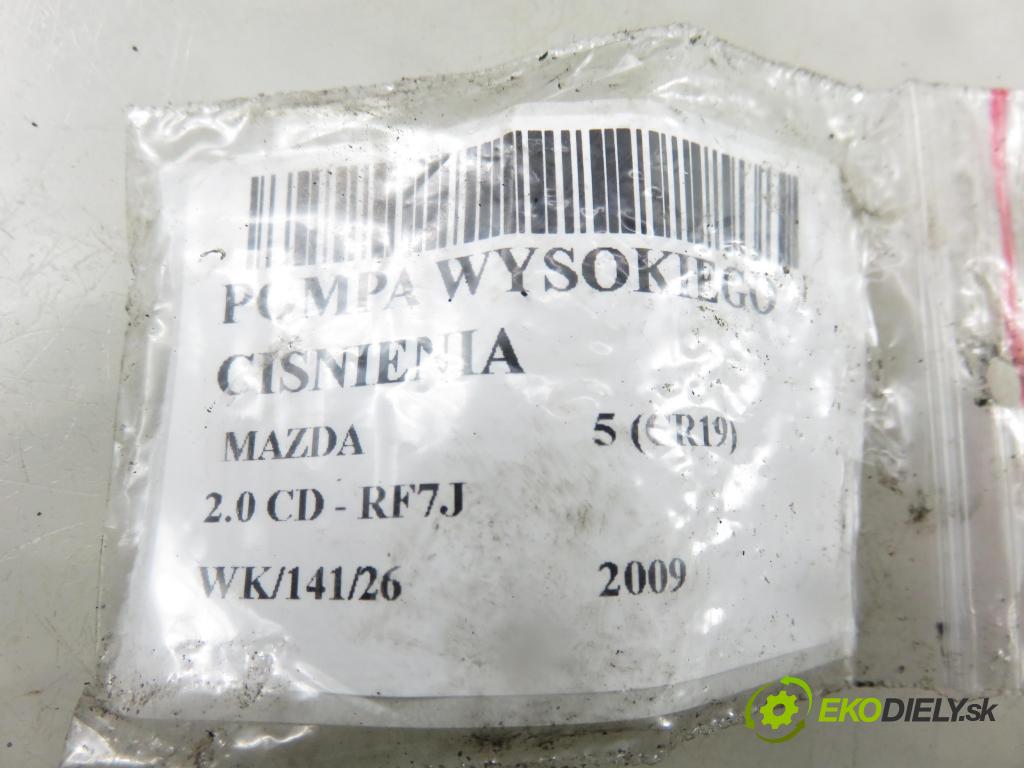 MAZDA 5 (CR19) MINIVAN 2009 105,00 2.0 MZR-CD 143 - RF7J 1998,00 Pumpa vysokého tlaku 2940000420 ; RF7J13800A