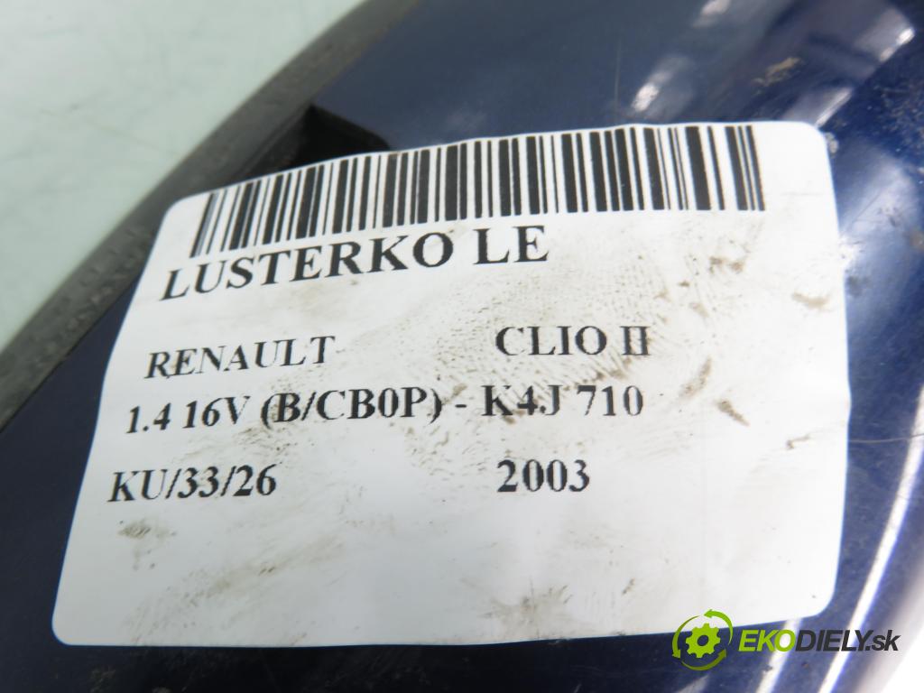 RENAULT CLIO II (BB_, CB_) HB 2003 72,00 1.4 16V (B/CB0P) - K4J 710 1390,00 zpětné zrcátko LE