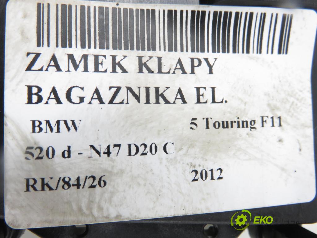 BMW 5 Touring (F11) KOMBI 2012 135,00 520 d 184 - N47 D20 C 1995,00 zámok dveří kufr EL. 7269544 ; 7208371