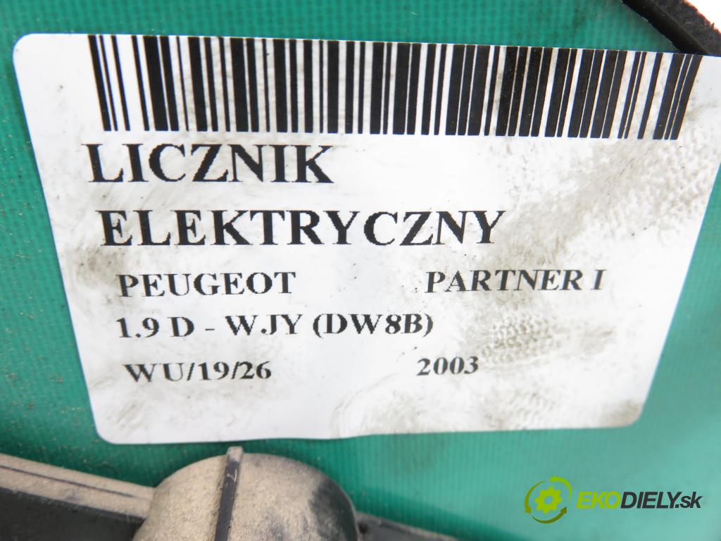 PEUGEOT PARTNER Combispace (5F) KOMBIVAN 2003 51,00 1.9 D - WJY (DW8B) 1868,00 Prístrojovka elektrický 9652246380