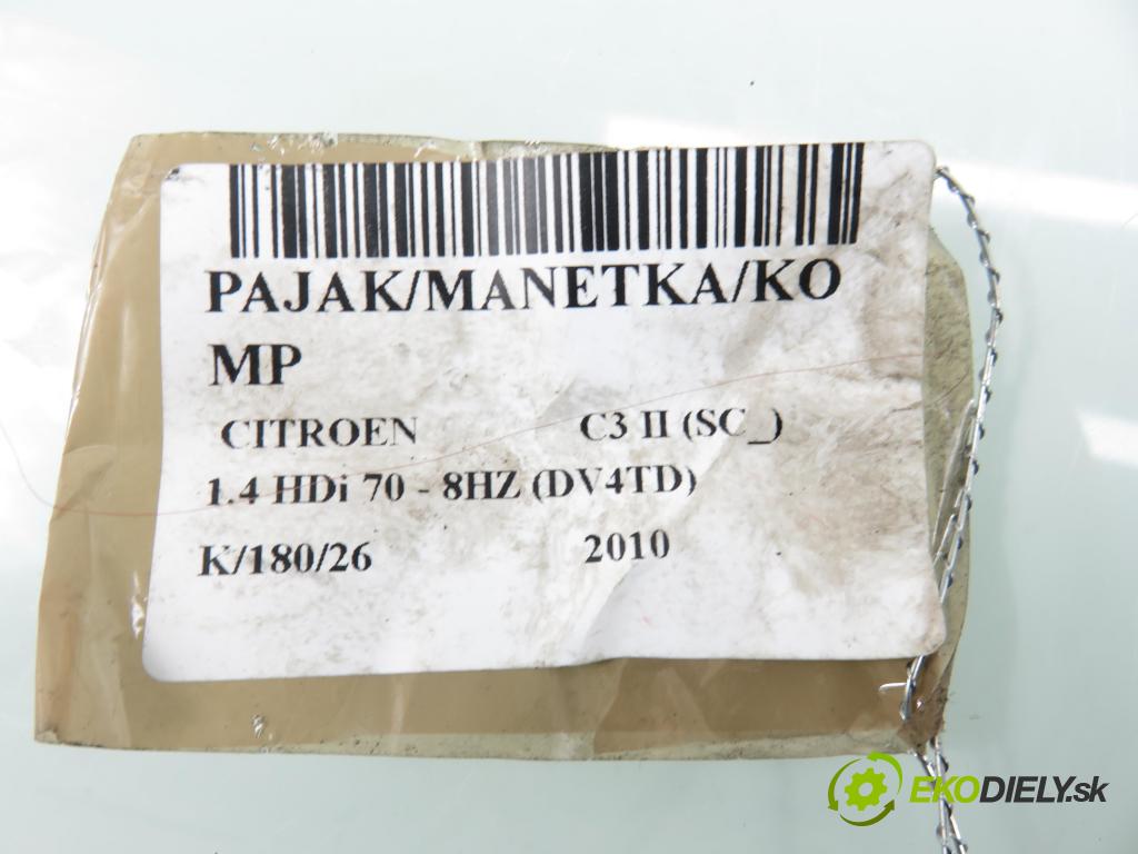 CITROEN C3 II (SC_) HB 2010 50,00 1.4 HDi 8V 70 - 8HZ (DV4TD) 1398,00 páčka/prepínač 96667324XT