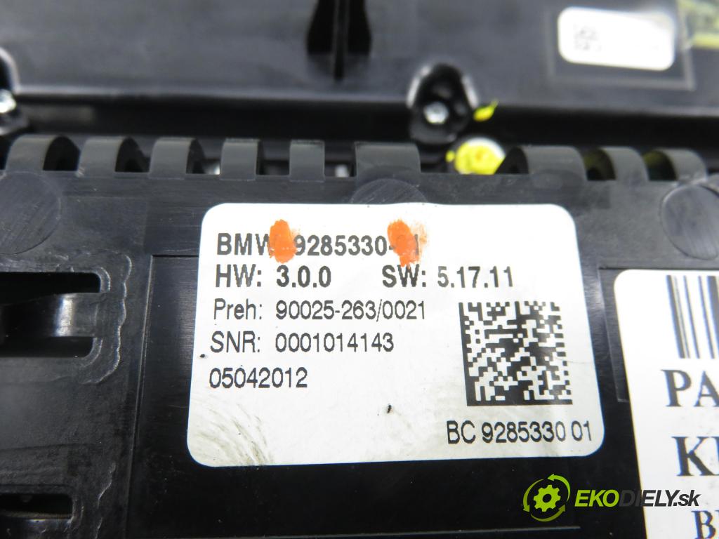 BMW 5 Touring (F11) KOMBI 2012 135,00 520 d 184 - N47 D20 C 1995,00 Panel topení KLIMATRONIK 9285330
