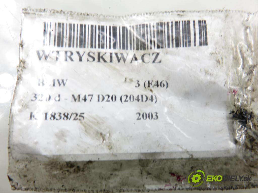 BMW 3 (E46) SEDAN 2003 110,00 320 d 150 - M47 D20 (204D4) 1995,00 vstrekovač 0445110131 ; 7789661 (Vstrekovač paliva)