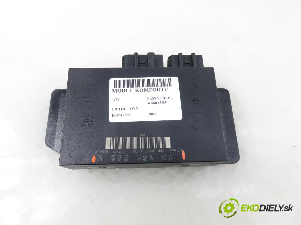 VW PASSAT B5.5 (3B3) SEDAN 2003 96,00 1.9 TDI - AWX 1896,00 MODUL komfortu 1C0959799B