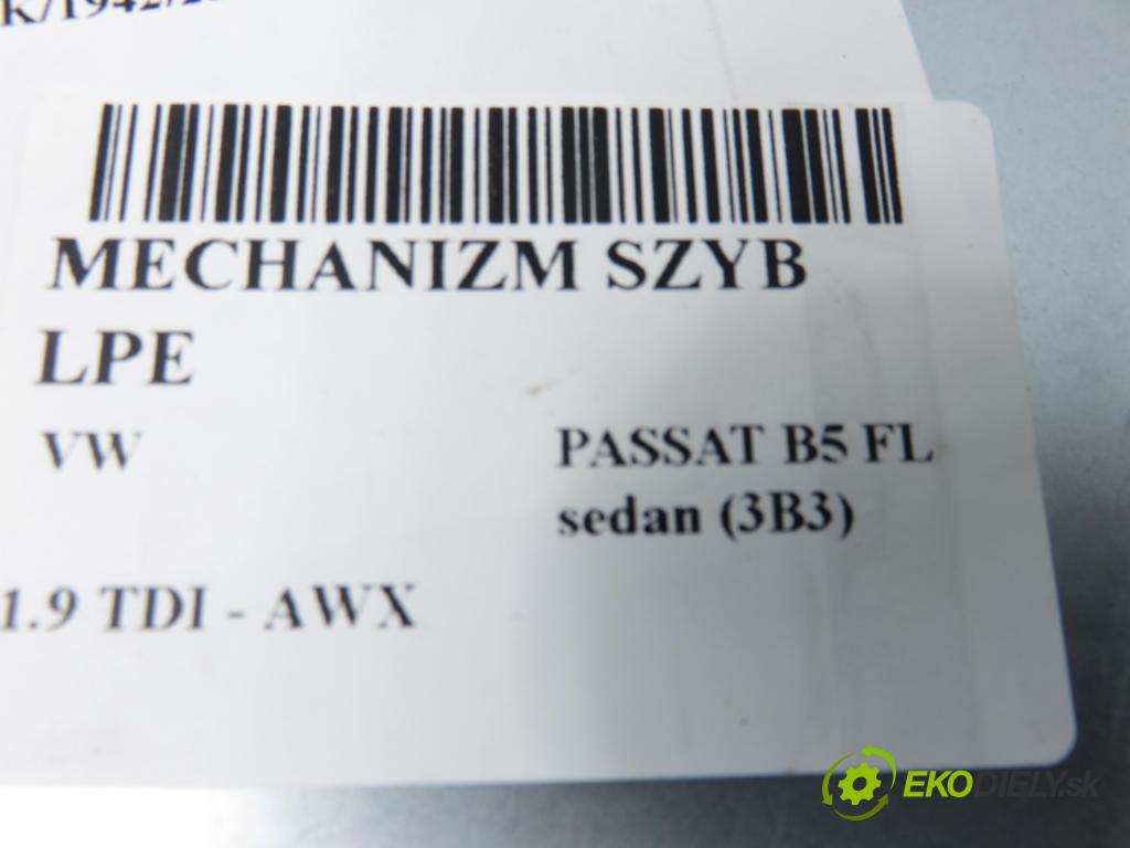 VW PASSAT B5.5 (3B3) SEDAN 2003 96,00 1.9 TDI - AWX 1896,00 mechanismus oken 