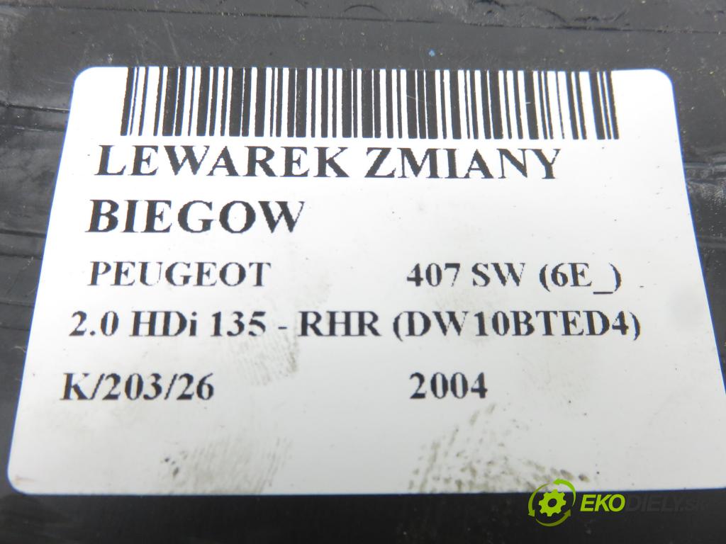 PEUGEOT 407 SW (6E_) KOMBI 2004 100,00 2.0 HDi 135 - RHR 1997,00 ZVEDÁK: 9641689880