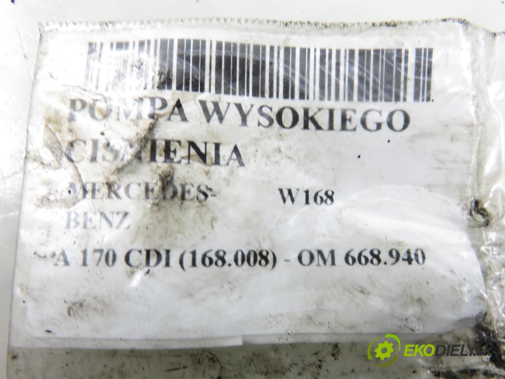 MERCEDES-BENZ KLASA A (W168) MINIVAN 1999 66,00 1.7 CDI 90 1689,00 pumpa vysokého TLAK: 0445010015