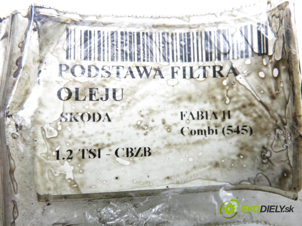 SKODA FABIA II Combi (545) KOMBI 2011 77,00 1.2 TSI - CBZB 1197,00 Obal filtra oleja 03F903143H (Obal olejového filtra)