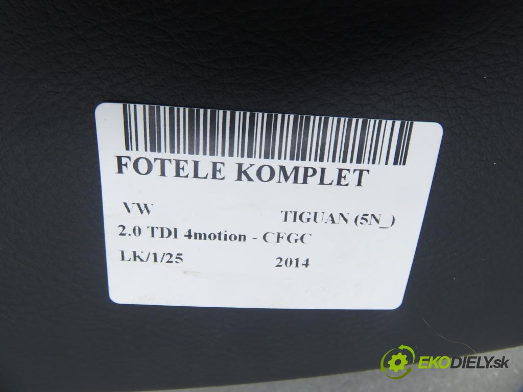 VW TIGUAN (5N_) SUV 2014 130,00 2.0 TDI 4motion - CFGC 1968,00 Sedadlá, sedačky