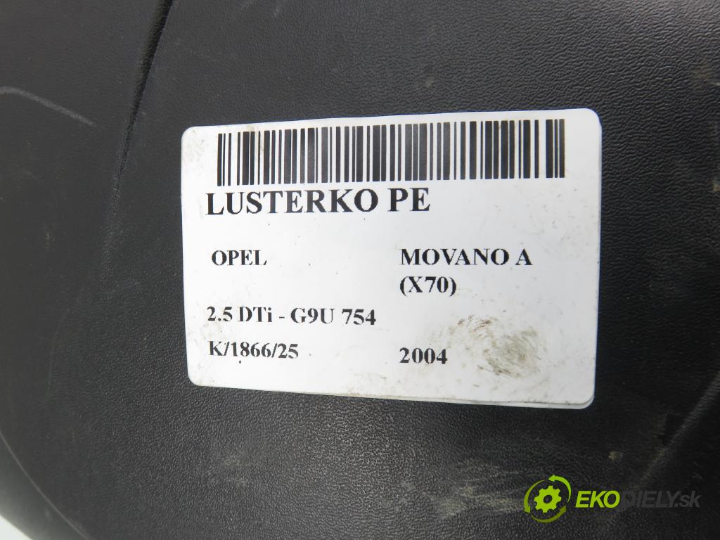 OPEL MOVANO Platforma / podwoyie (X70) FURGON 2004 0,00 2.5 DTi - G9U 754 2464,00 zpětné zrcátko 