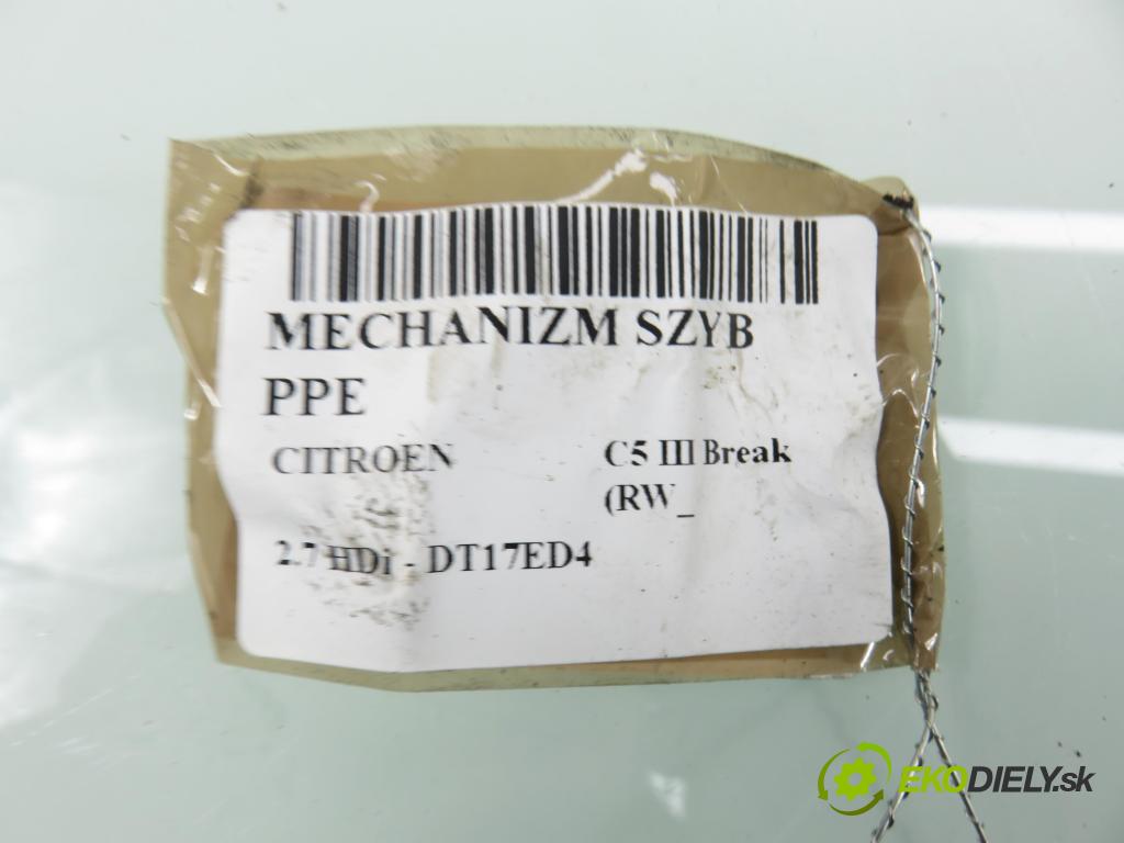 CITROEN C5 III Break (RW_) KOMBI 2008 150,00 2.7 HDi - UHZ (DT17BTED4) 2720,00 mechanismus oken PPE 0130822445
