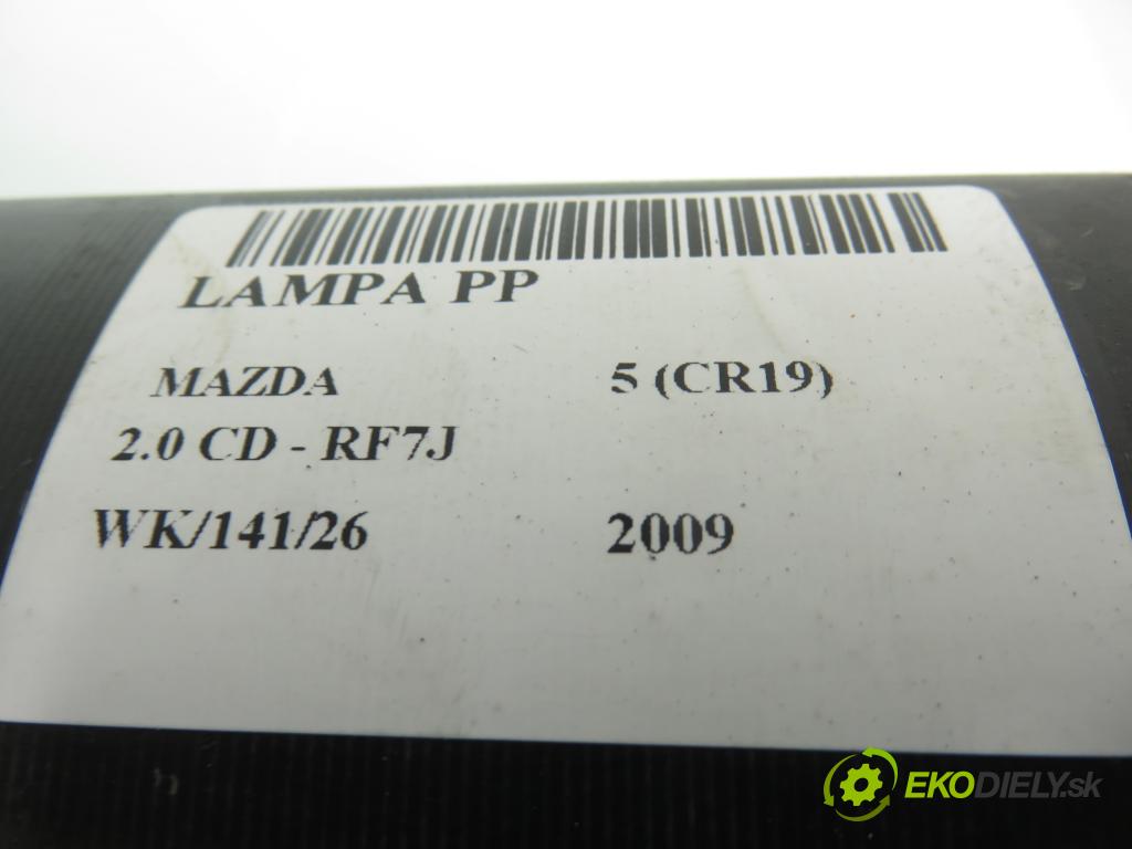 MAZDA 5 (CR19) MINIVAN 2009 105,00 2.0 MZR-CD 143 - RF7J 1998,00 světlo PP P7703R