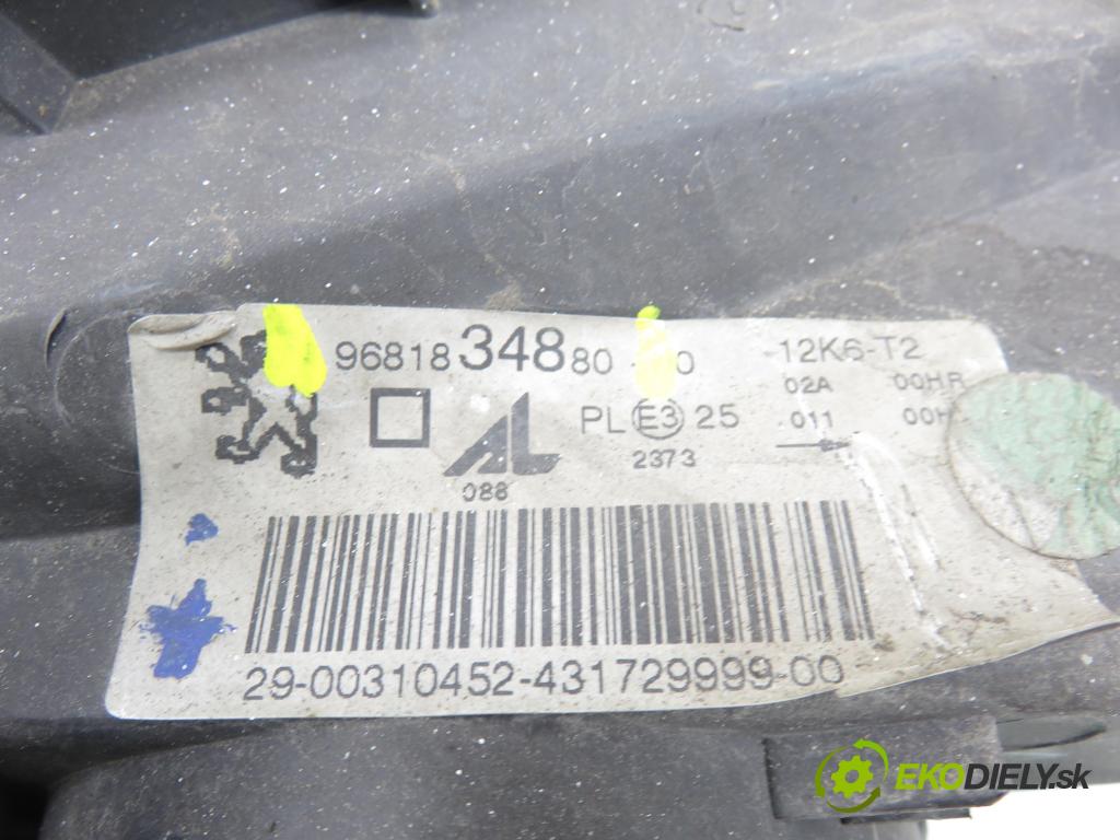 PEUGEOT 307 SW (3H) KOMBI 2006 80,00 1.6 HDI 110 - 9HZ (DV6TED4) 1560,00 světlo LP 9681834880