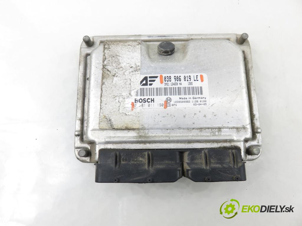 FORD GALAXY (WGR) MINIVAN 2003 66,00 1.9 TDI PD 90 - ANU 1896,00 řídící jednotka motora 038906019LE ; 0281011190