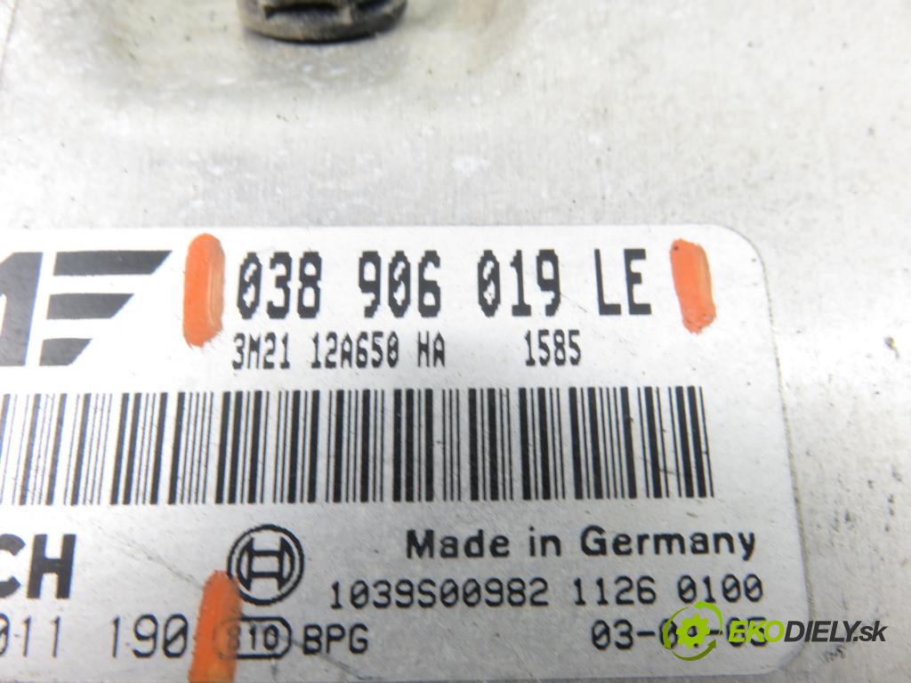 FORD GALAXY (WGR) MINIVAN 2003 66,00 1.9 TDI PD 90 - ANU 1896,00 řídící jednotka motora 038906019LE ; 0281011190