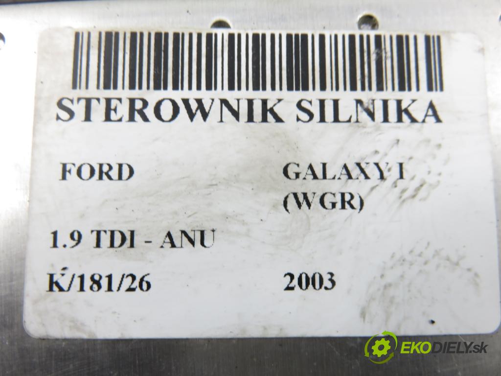 FORD GALAXY (WGR) MINIVAN 2003 66,00 1.9 TDI PD 90 - ANU 1896,00 řídící jednotka motora 038906019LE ; 0281011190