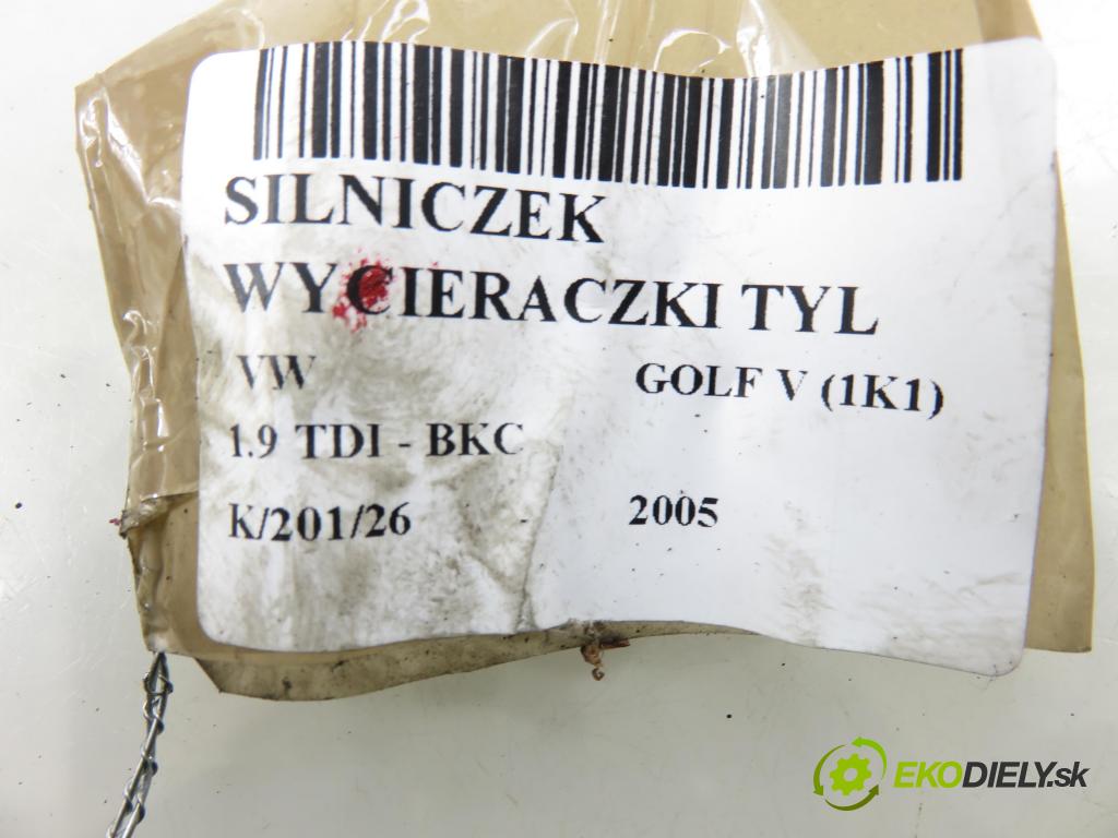 VW GOLF V (1K1) HB 2005 77,00 1.9 TDI PD 105 - BKC 1896,00 Motorček stierače zadné 0390201800 ; 1K6955711C