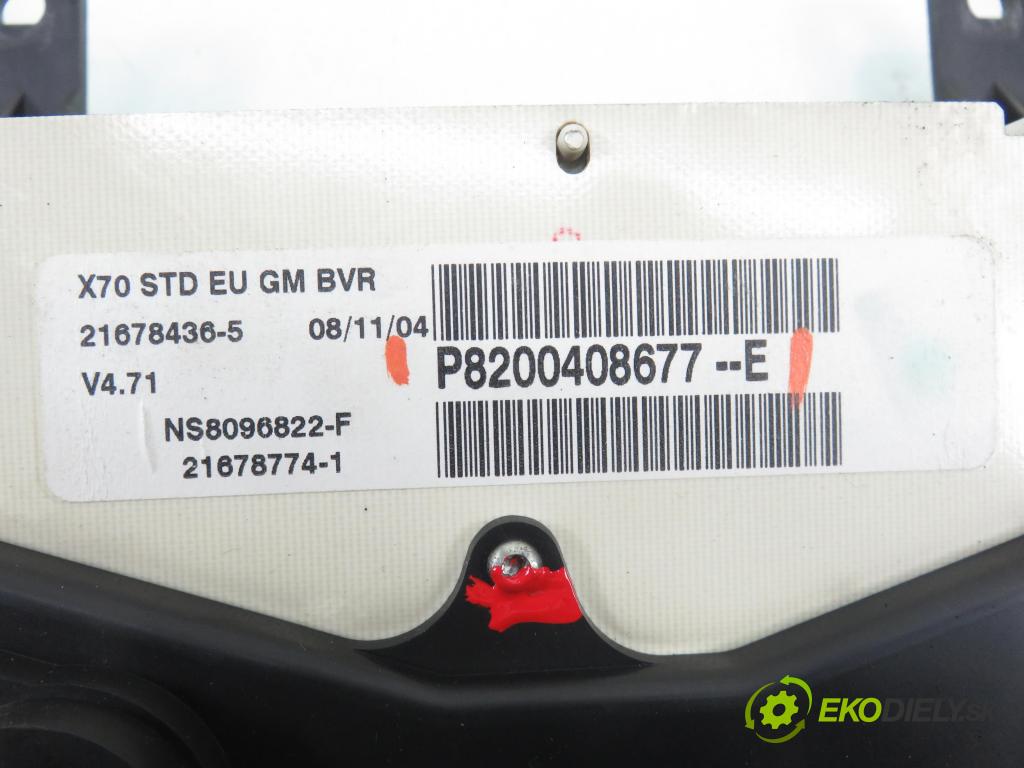 OPEL MOVANO Furgon (X70) FURGON 2005 84,00 2.5 DTI - G9U 724 2464,00 prístrojovka elektrický P8200408677E