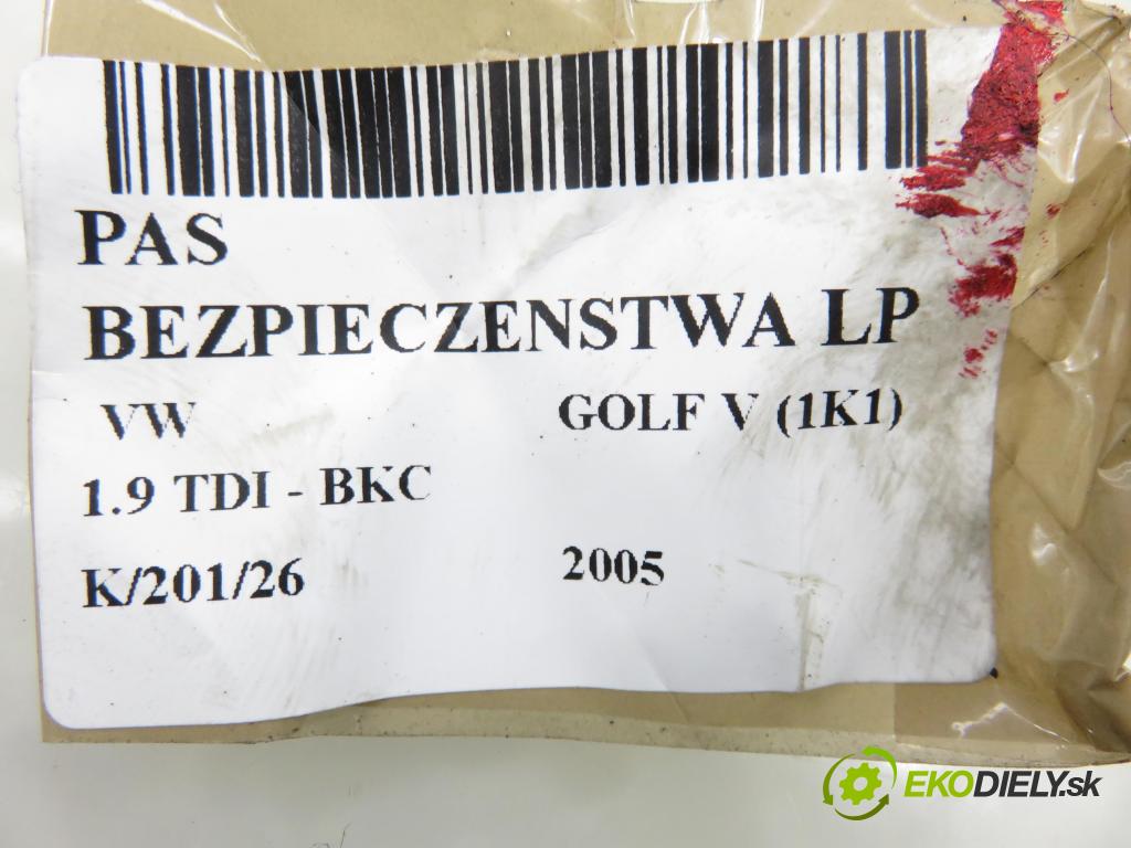 VW GOLF V (1K1) HB 2005 77,00 1.9 TDI PD 105 - BKC 1896,00 držák BEZPEČNOST LP 1K3857705C