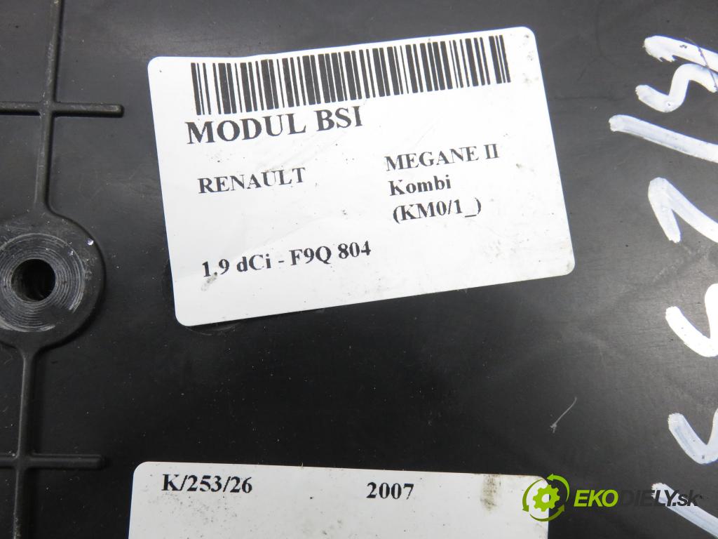 RENAULT MEGANE II Kombi (KM0/1_) KOMBI 2007 96,00 1.9 dCi 131 - F9Q 804 1870,00 MODUL BSI 8200724370