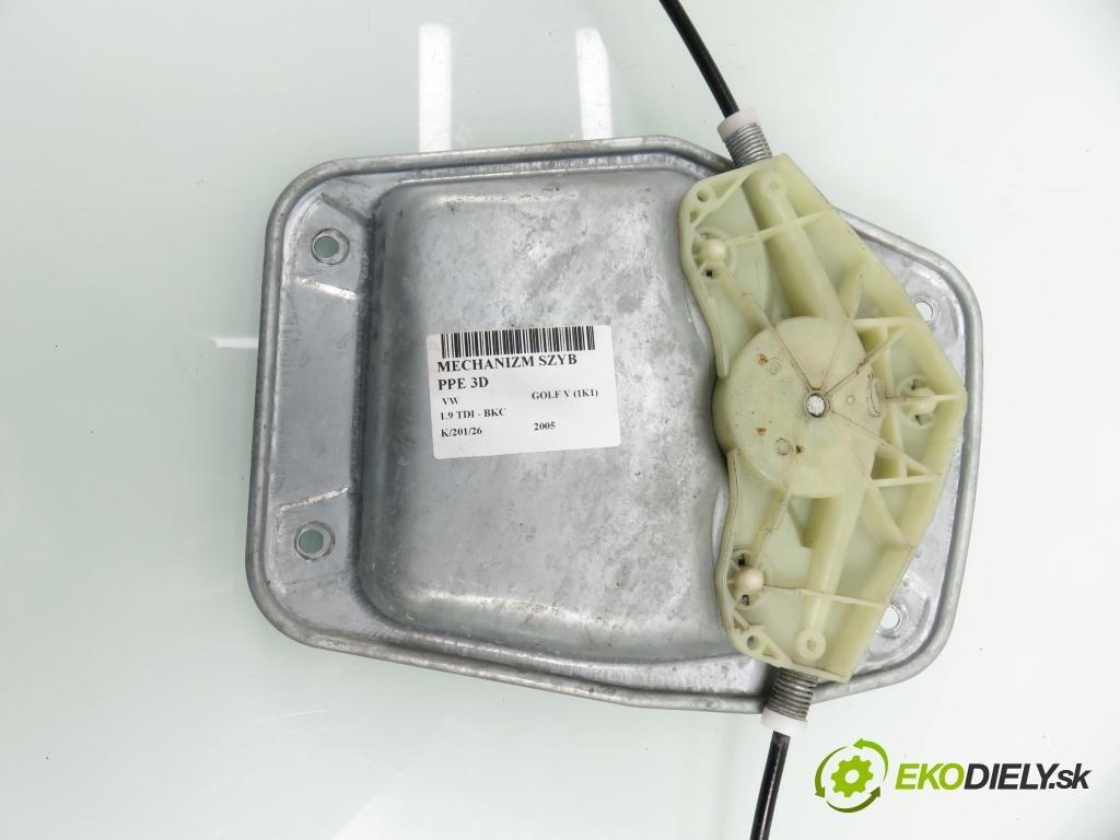 VW GOLF V (1K1) HB 2005 77,00 1.9 TDI PD 105 - BKC 1896,00 mechanismus oken PPE 3D 1K0959792C