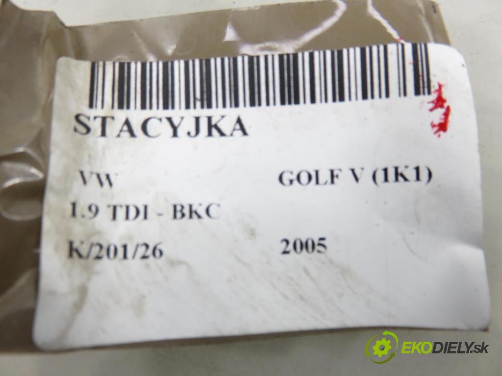 VW GOLF V (1K1) HB 2005 77,00 1.9 TDI PD 105 - BKC 1896,00 spinačka 1K0905851B ; 1K0935865 (Spínacia skrinka)