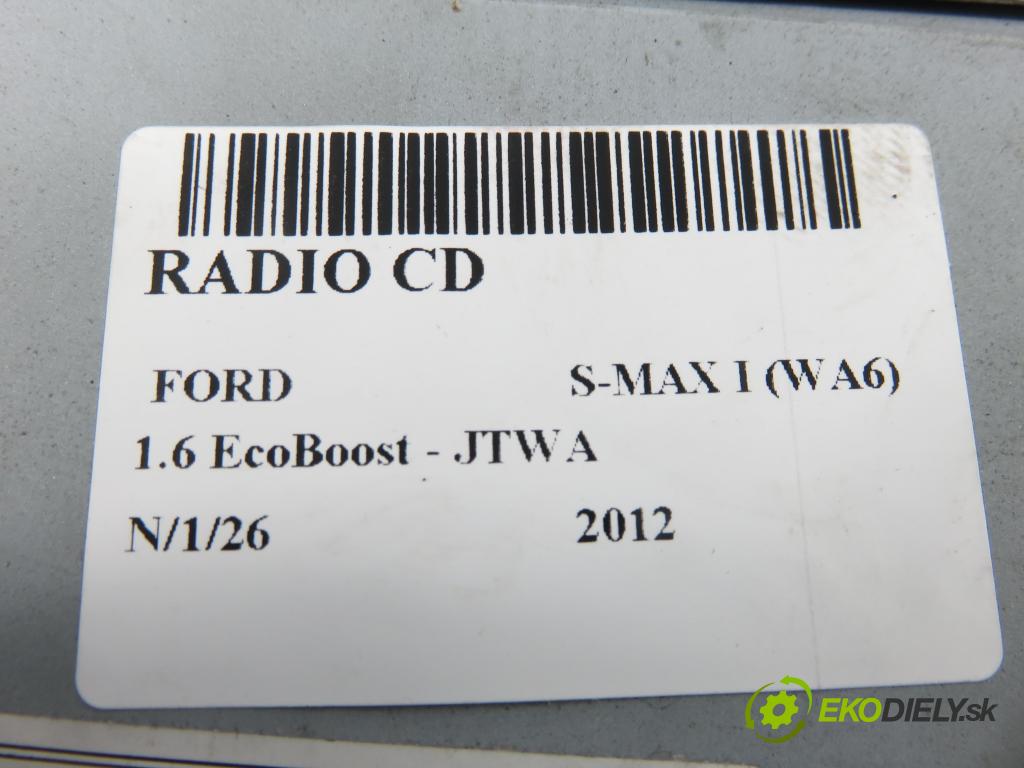 FORD S-MAX (WA6) MINIVAN 2012 118,00 1.6 EcoBoost - JTWA 1596,00 RADIO CD 7S7T18K931BL