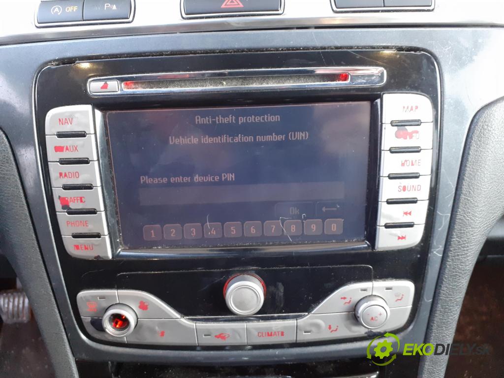 FORD S-MAX (WA6) MINIVAN 2012 118,00 1.6 EcoBoost - JTWA 1596,00 RADIO CD 7S7T18K931BL