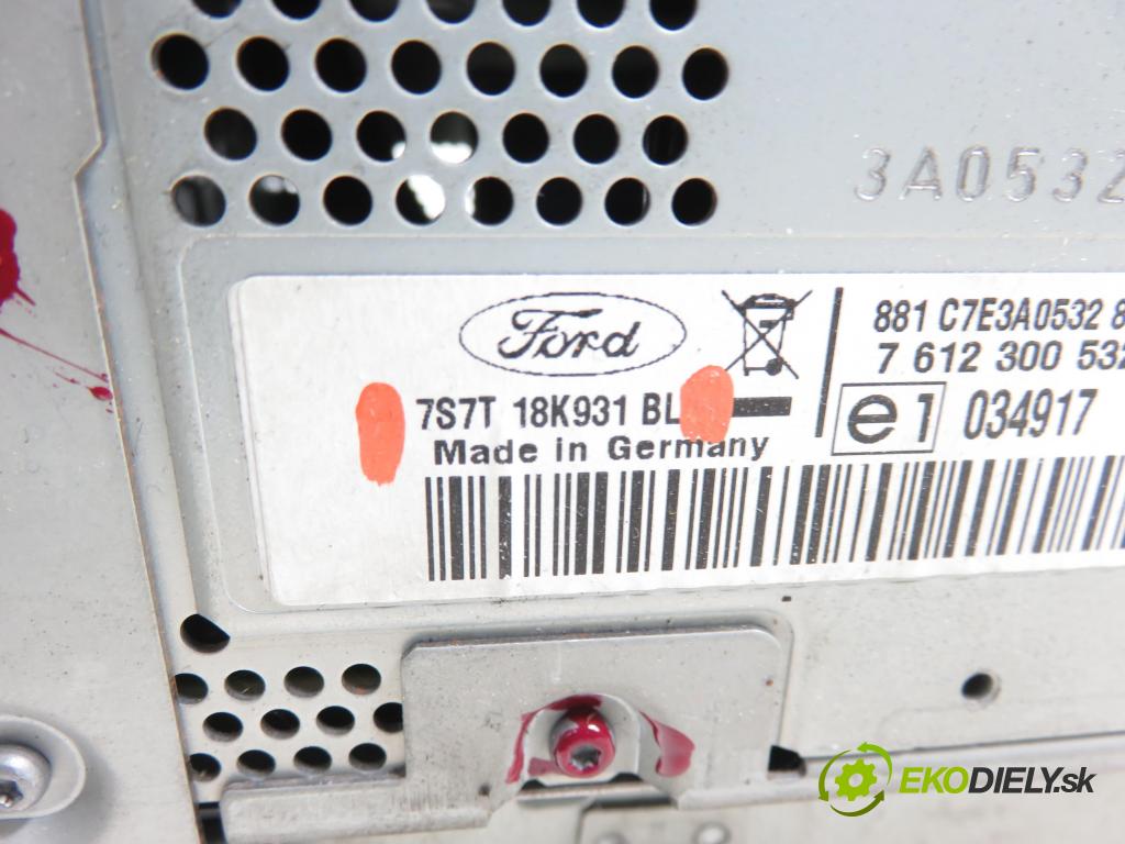FORD S-MAX (WA6) MINIVAN 2012 118,00 1.6 EcoBoost - JTWA 1596,00 RADIO CD 7S7T18K931BL