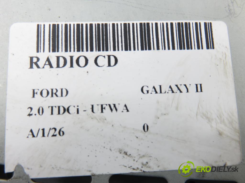 FORD GALAXY (WA6) VAN 2012 103,00 2.0 TDCi - UFWA 1997,00 RADIO CD BS7T18C815AF