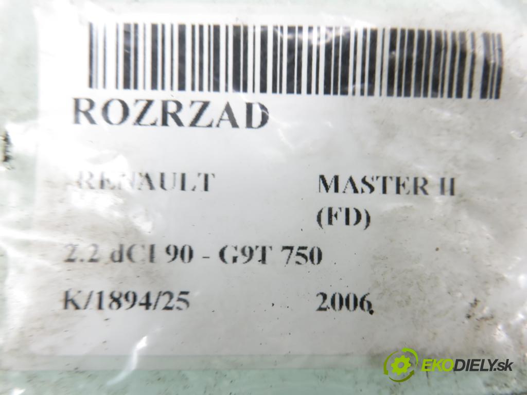 RENAULT MASTER II Skrzynia (FD) FURGON 2006 66,00 2.2 dCI 90 - G9T 750 2188,00 rozvod