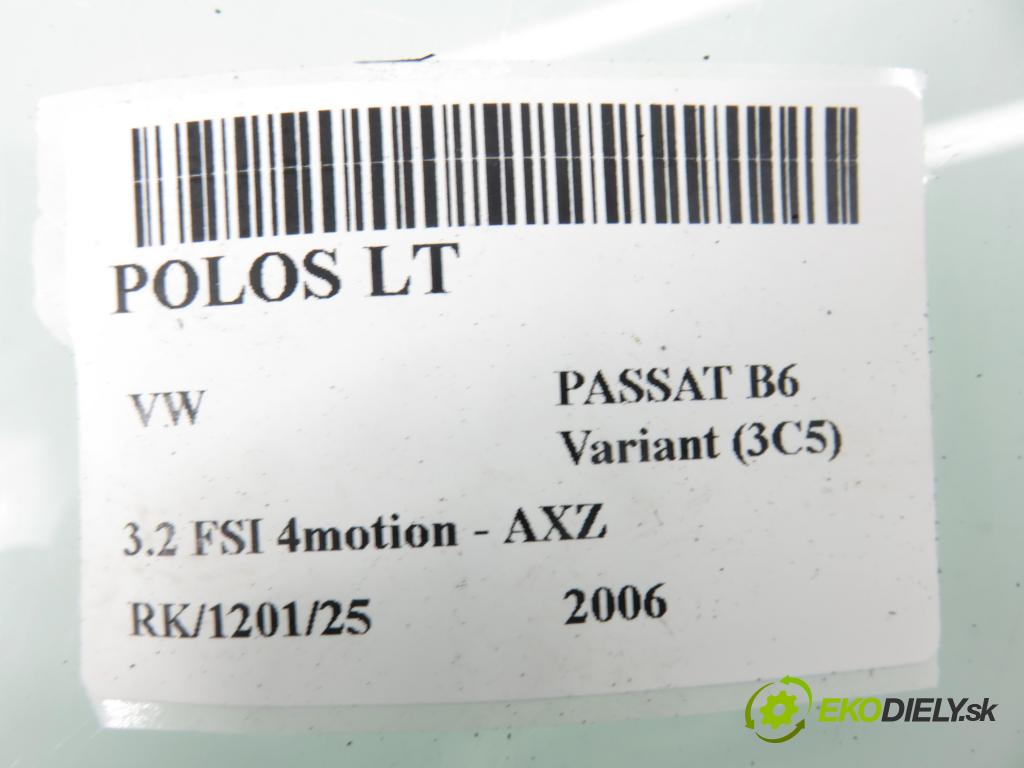 VW PASSAT B6 Variant (3C5) KOMBI 2006 184,00 3.2 FSI 4motion - AXZ 3168,00 poloos LT 