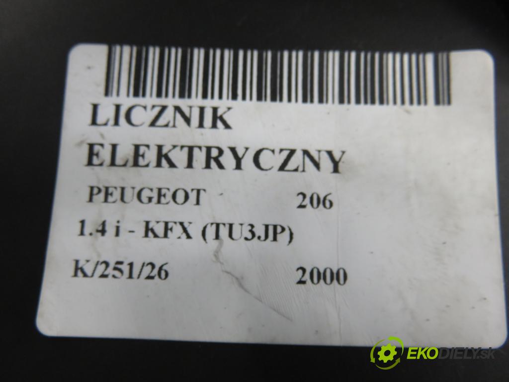 PEUGEOT 206 liftback (2A/C) HB 2000 55,00 1.4 i 75 -  KFX 1361,00 Prístrojovka elektrický 09031962021 ; 9634961180