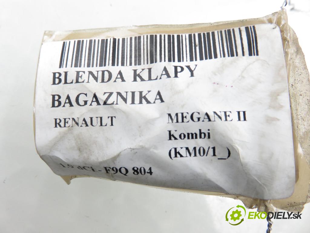 RENAULT MEGANE II Kombi (KM0/1_) KOMBI 2007 96,00 1.9 dCi 131 - F9Q 804 1870,00 Zadné čelo dverí kufor 8200140480