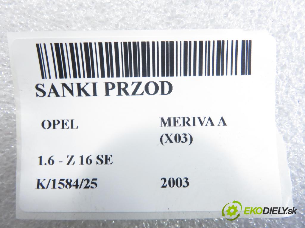 OPEL MERIVA A nadwozie wielkoprzestrzenne (MPV) (X03) HB 2003 64,00 1.6 - Z 16 SE 1598,00 predný