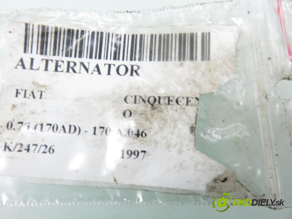 FIAT CINQUECENTO (170_) HB 1997 22,00 0.7 i (170AD) - 170 A.046 704,00 Alternátor  (Alternátor)
