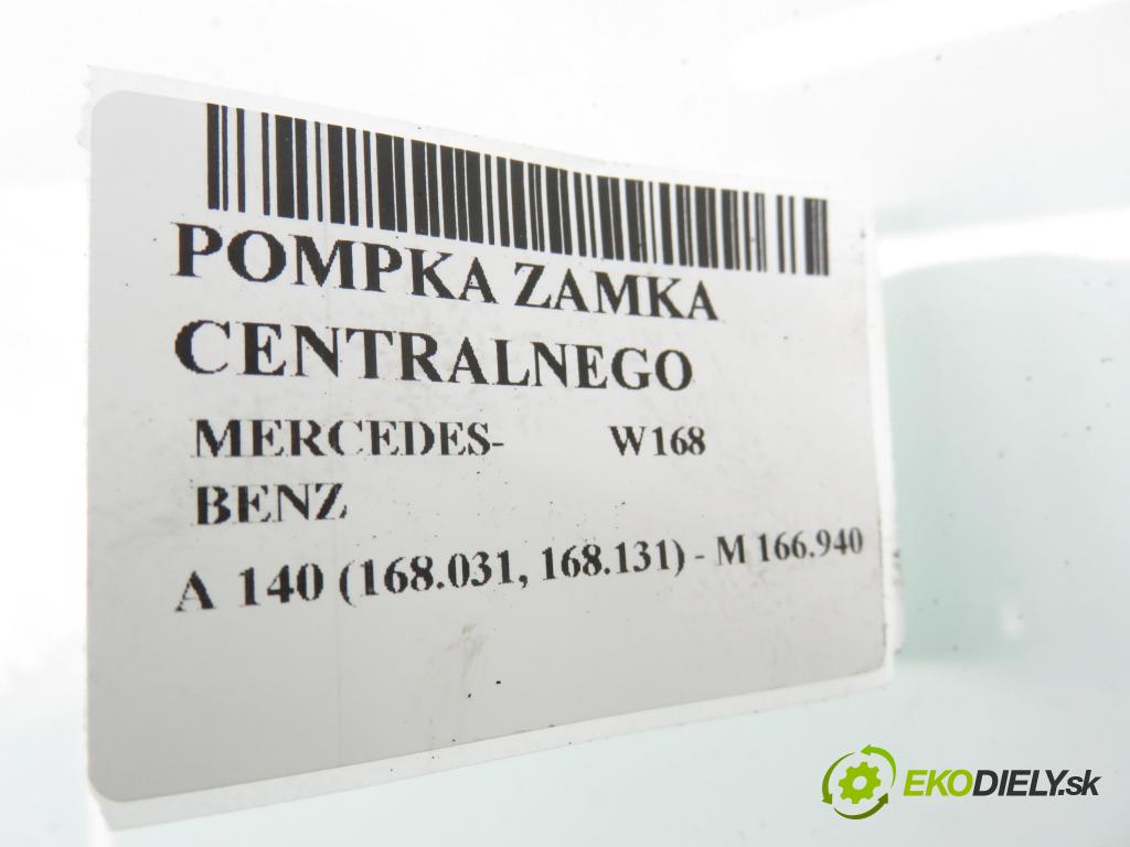 MERCEDES-BENZ KLASA A (W168) HB 1999 60,00 1.4 A 140 82 - M 166.940 1397,00 motorek zámku centrálního 1688000148