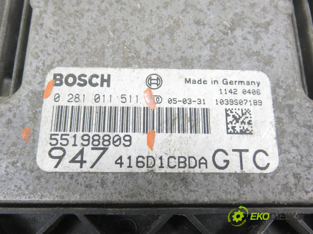 ALFA ROMEO GT (937_) COUPE 2005 110,00 1.9 JTD - 937 A5.000 1910,00 řídící jednotka motora 0281011511 ; 55198809