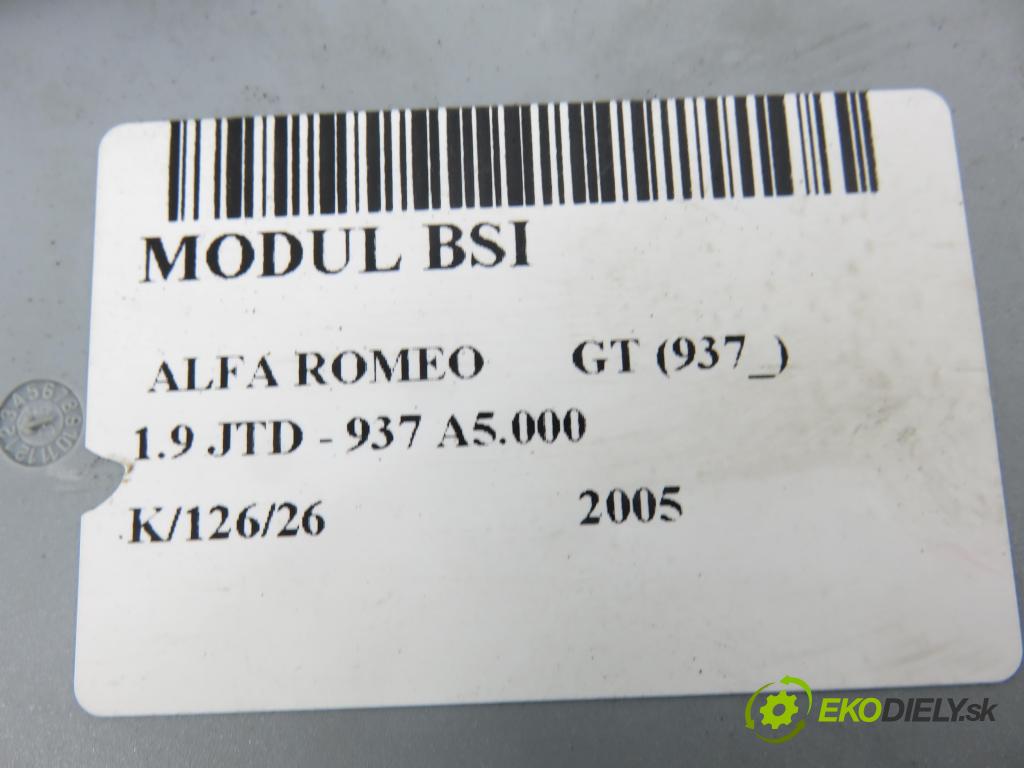 ALFA ROMEO GT (937_) COUPE 2005 110,00 1.9 JTD - 937 A5.000 1910,00 MODUL BSI 60698378