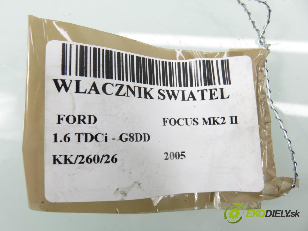 FORD FOCUS II (DA_, HCP) HB 2005 80,00 1.6 TDCi - G8DD 1560,00 prepínač svetlá 4M5T13A024AA