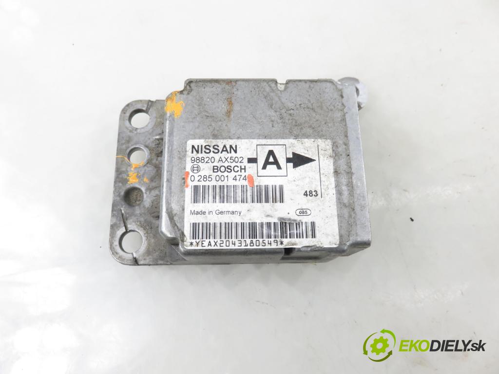 NISSAN MICRA III (K12) HB 2004 65,00 1.3 - CGA3DE 1348,00 MODUL air BAG 0285001474 ; 98820AX502A