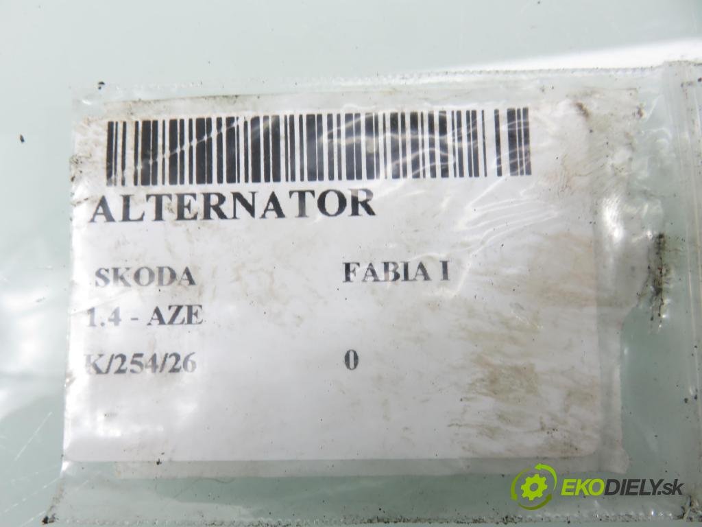 SKODA FABIA I (6Y2) HB 2001 44,00 1.4 MPi 60 - AZE 1397,00 Alternátor 047903017 (Alternátor)