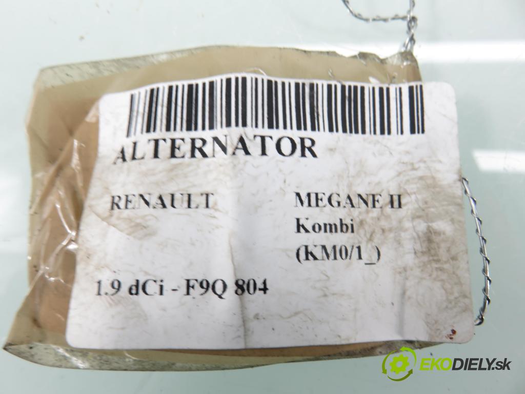 RENAULT MEGANE II Kombi (KM0/1_) KOMBI 2007 96,00 1.9 dCi 131 - F9Q 804 1870,00 Alternátor SG12B124 ; 8200667611 ; 2543559A (Alternátor)