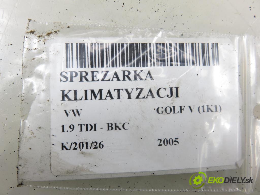 VW GOLF V (1K1) HB 2005 77,00 1.9 TDI PD 105 - BKC 1896,00 KOMPRESOR: klimatizace 1K0820803G (Kompresor klimatizace)
