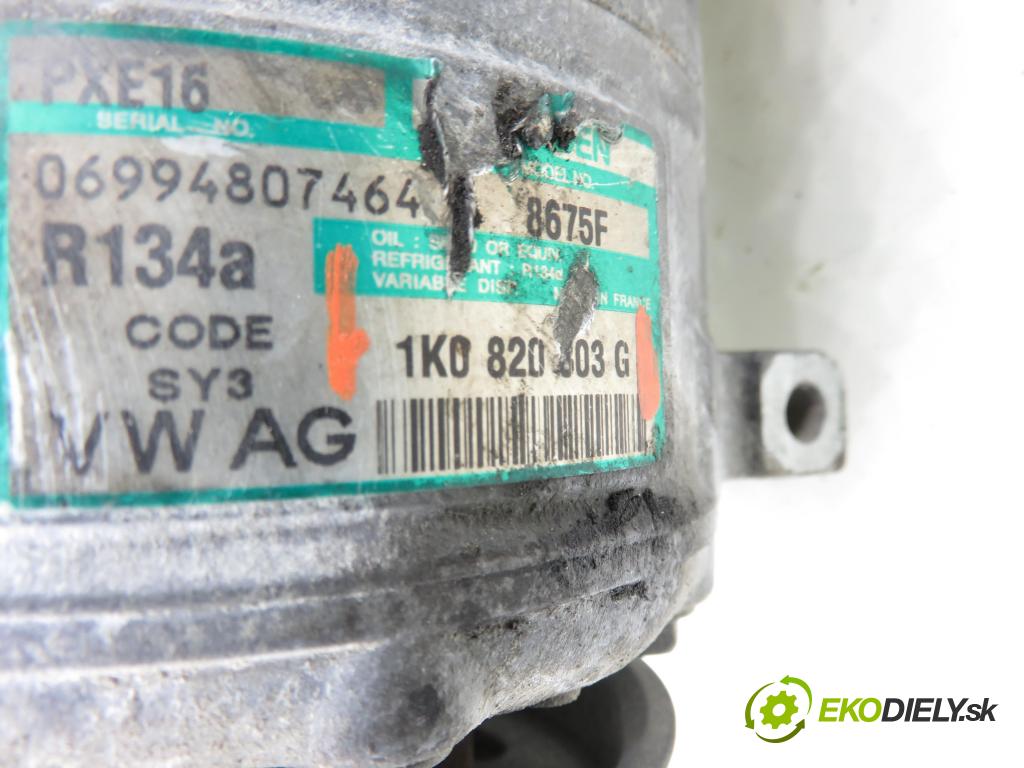 VW GOLF V (1K1) HB 2005 77,00 1.9 TDI PD 105 - BKC 1896,00 KOMPRESOR: klimatizace 1K0820803G (Kompresor klimatizace)